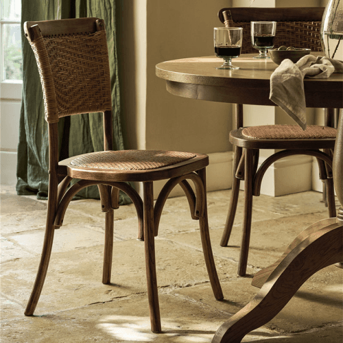 Image showing the Fyfield Set of 2 Stacking Dining Chairs, Elm Wood product.