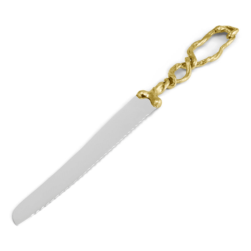 Wisteria Gold Bread Knife, Gold