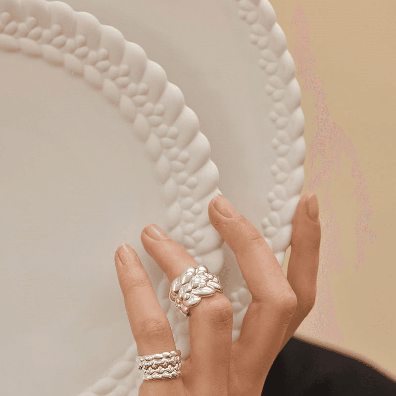 Babylone Dinner Plate, White