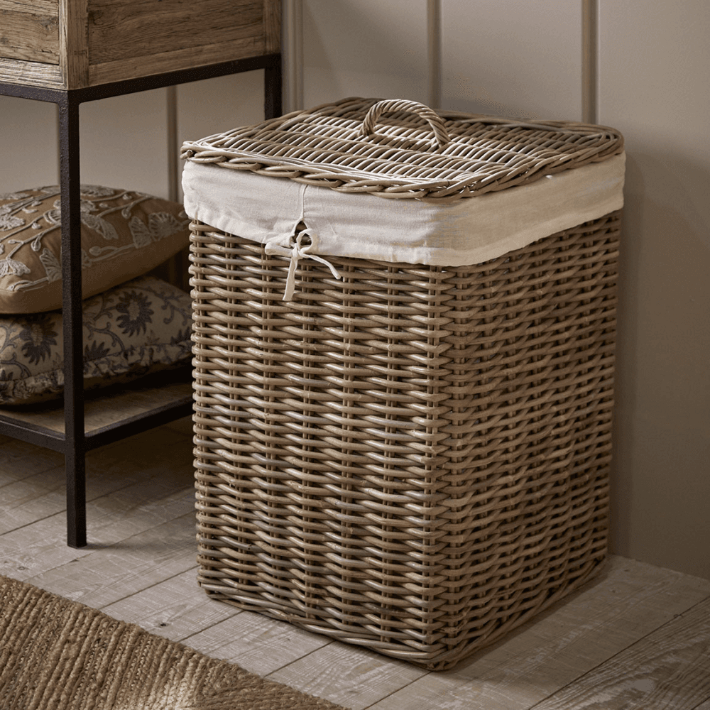 Rattan Laundry Basket, Natural