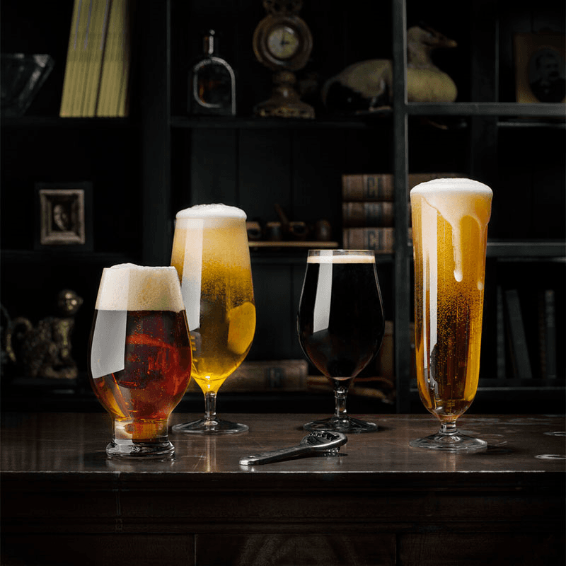 India Pale Ale Set of 4 Beer Glasses, Clear