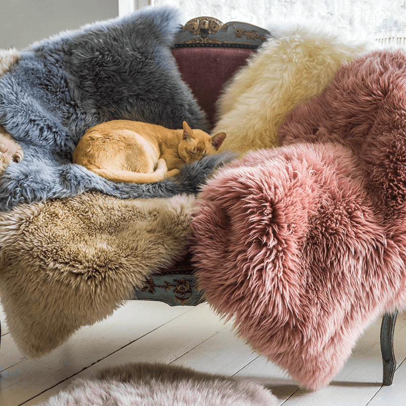Sheepskin Rug, Dark Linen