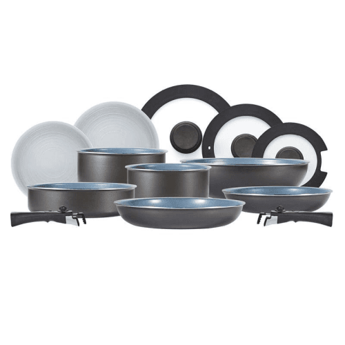 Image showing the Freedom Non-stick 13 Piece Graphite Cookware Set, Black product.