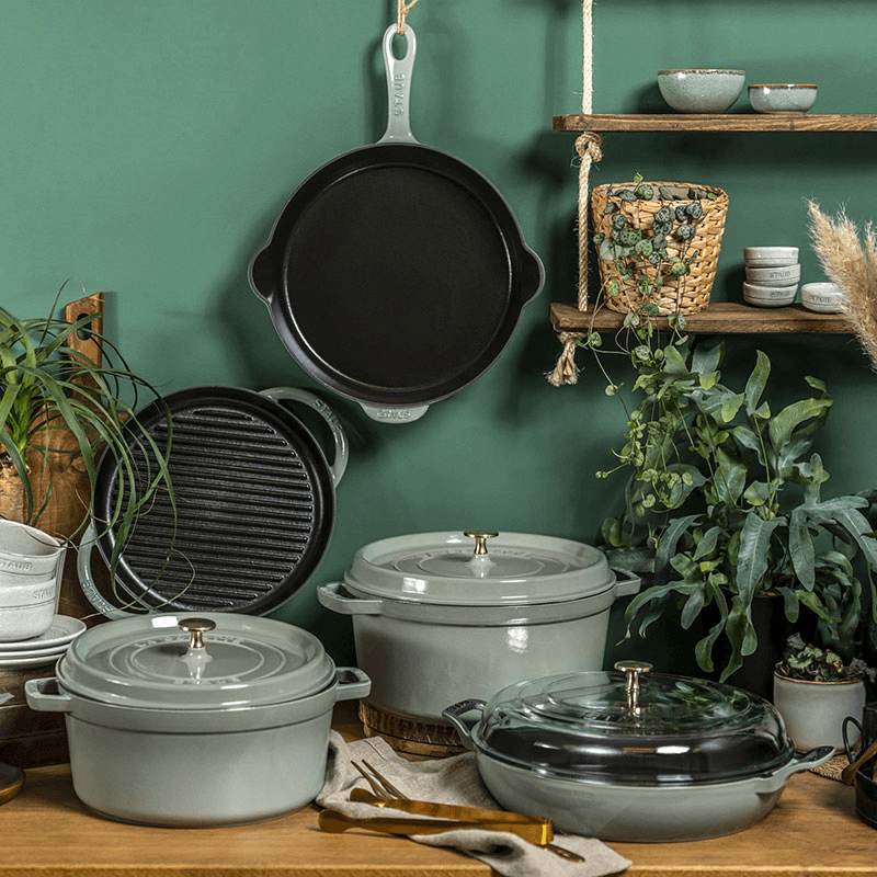Cast Iron Frying Pan, Eucalyptus
