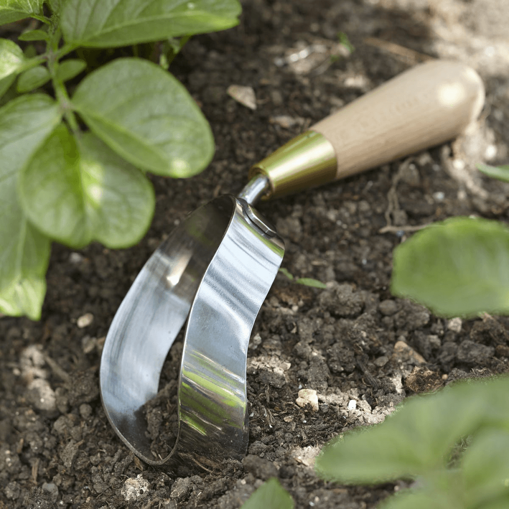 Boxed Ergo Hoe, Silver/Natural/Brass