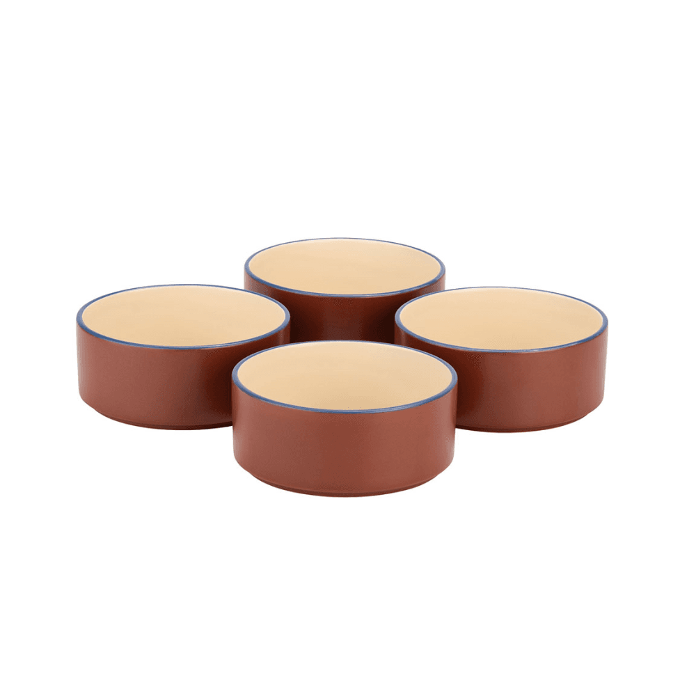 Modern Studio Set of 4 Cereal Bowls, Brown