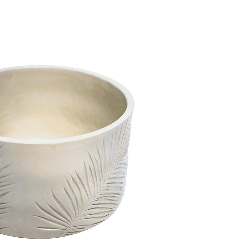 Kew Botanical Retreat Stoneware Sago Palm Bowl, Cream