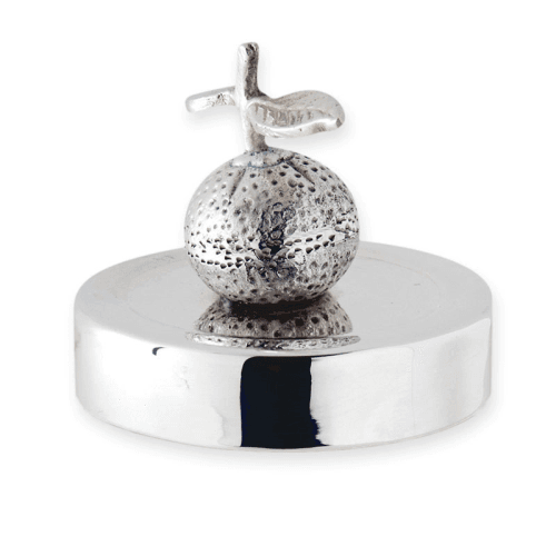 Image showing the Orange Jar Lid, Silver product.