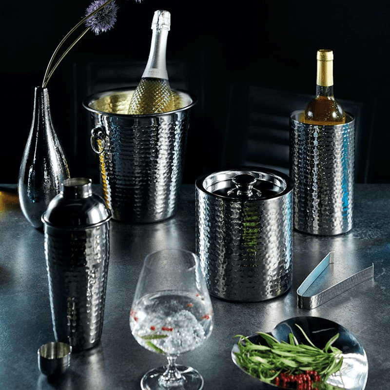 Ice Bucket with Lid and Tongs
