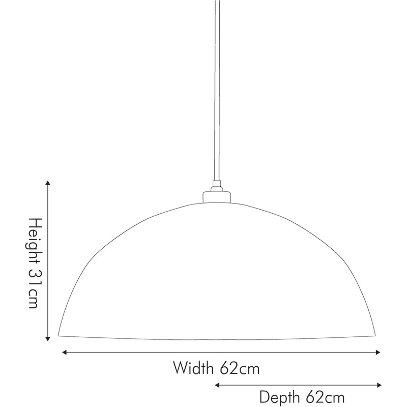 Anders Dome Pendant, Black