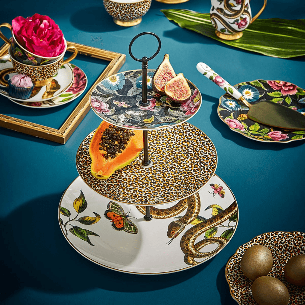 Creatures of Curiosity 3 Tier Cake Stand, White