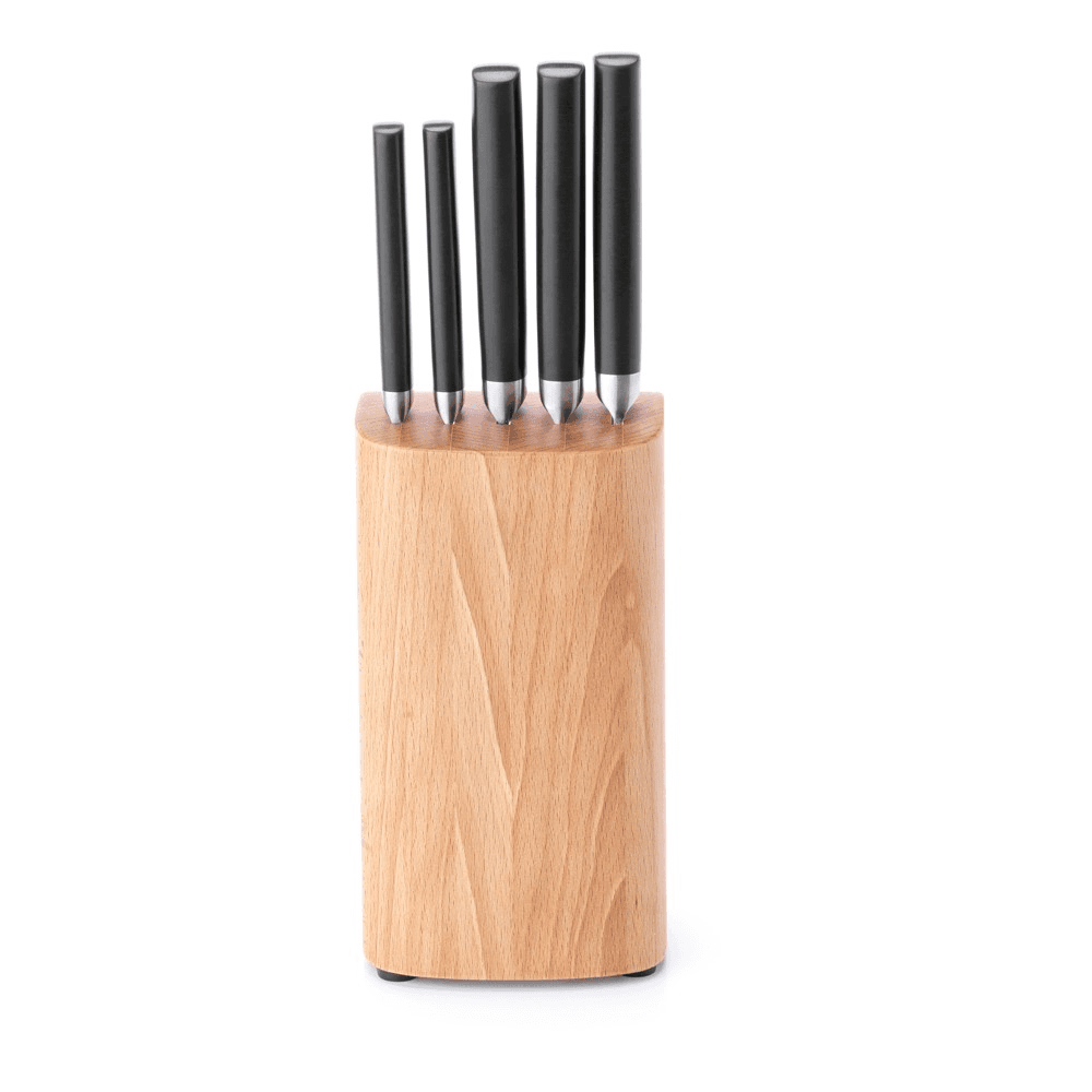 Knife Block with Knives, Black