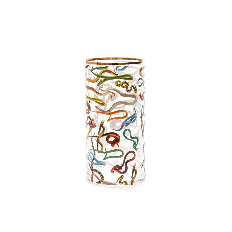 Toiletpaper Snakes Cylindrical Vase
