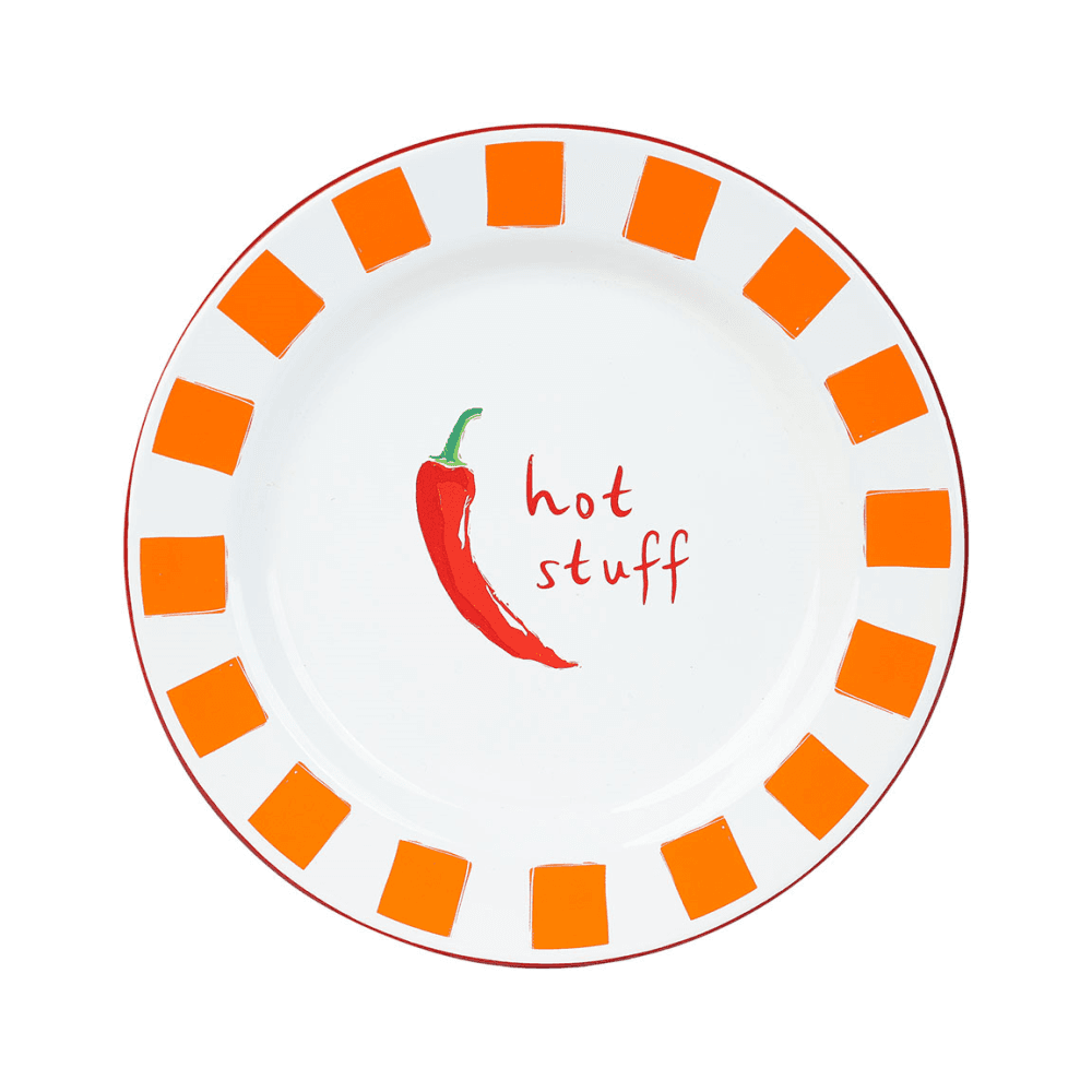 Bon appetit Enamel Plate, Chilli