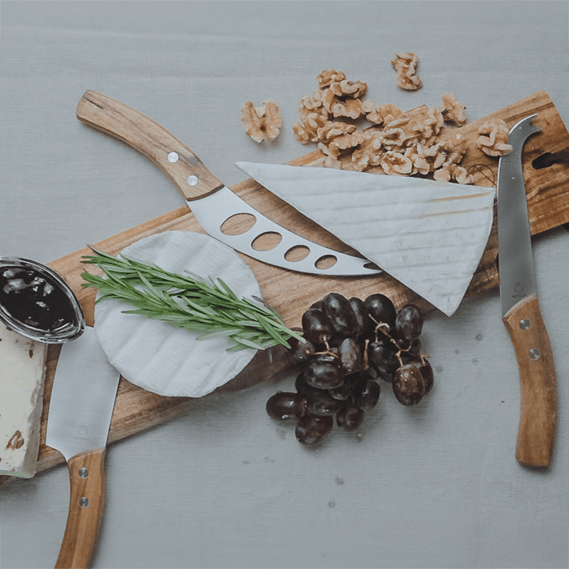 Cheese knife set, Acacia Wood/Stainless Steel
