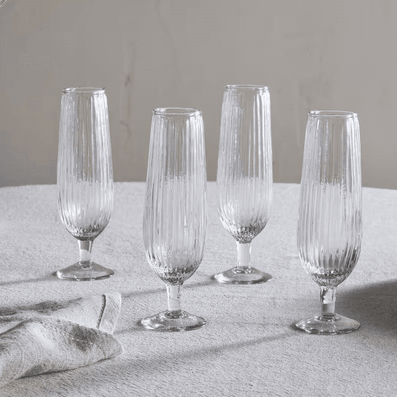 Otuba Set of 4 Champagne Flutes
