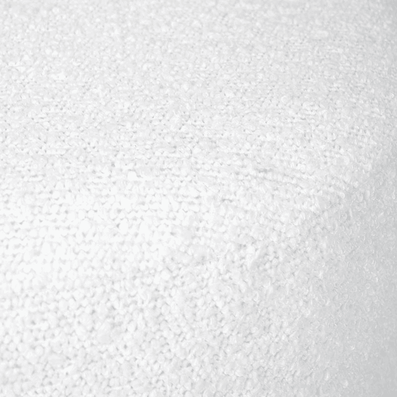 Sassari Boucle Pouffe, White