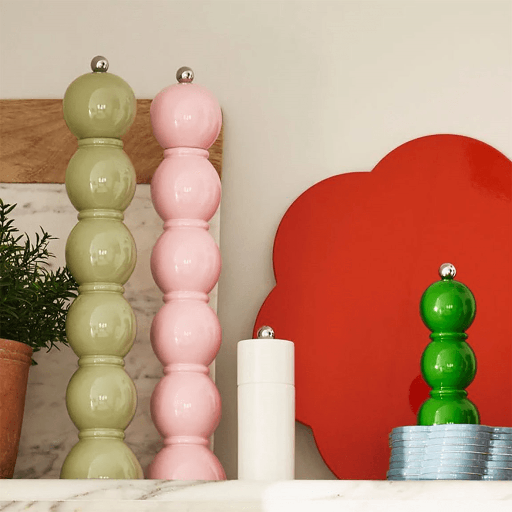Lacquered Bobbin Grande Salt or Pepper Mill