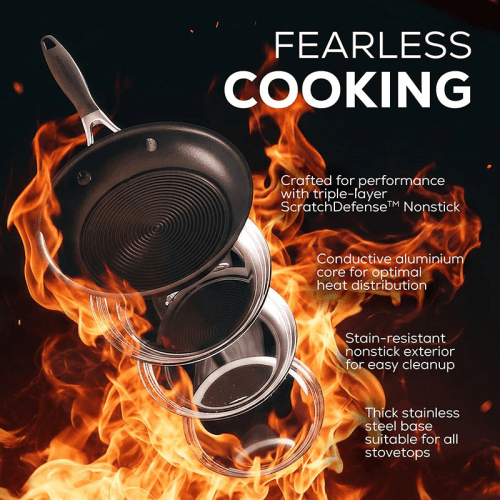 Image showing the A1 Scratch Defence Covered Skillet, Grey product.