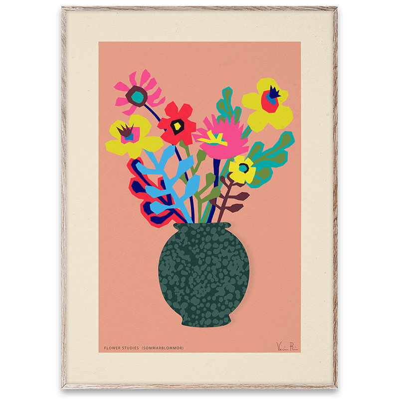 Flower Studies 02 Print, Blue & White