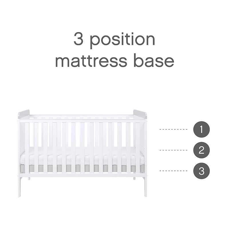 Rio Cot Bed with Cot Top Changer & Mattress