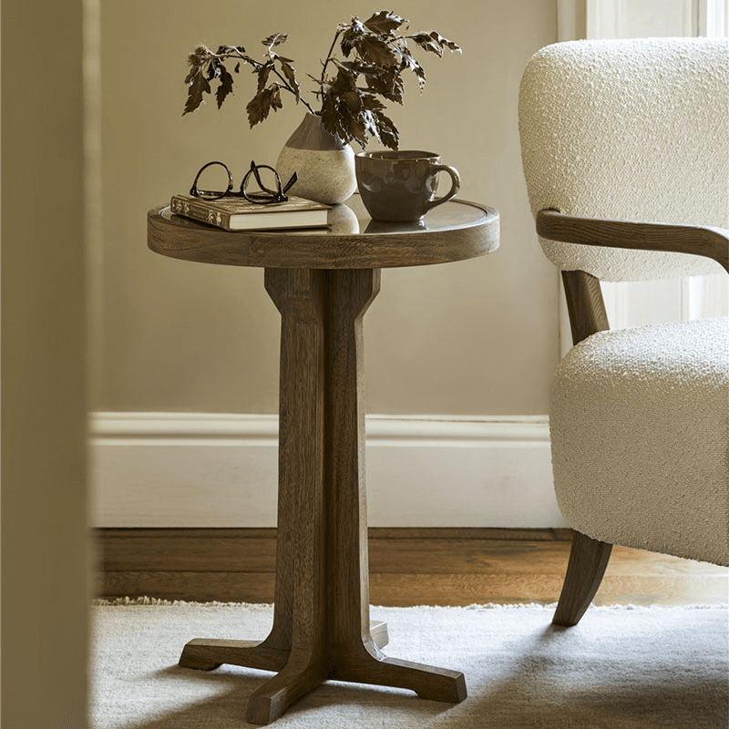 Westbury Round Side Table, Natural