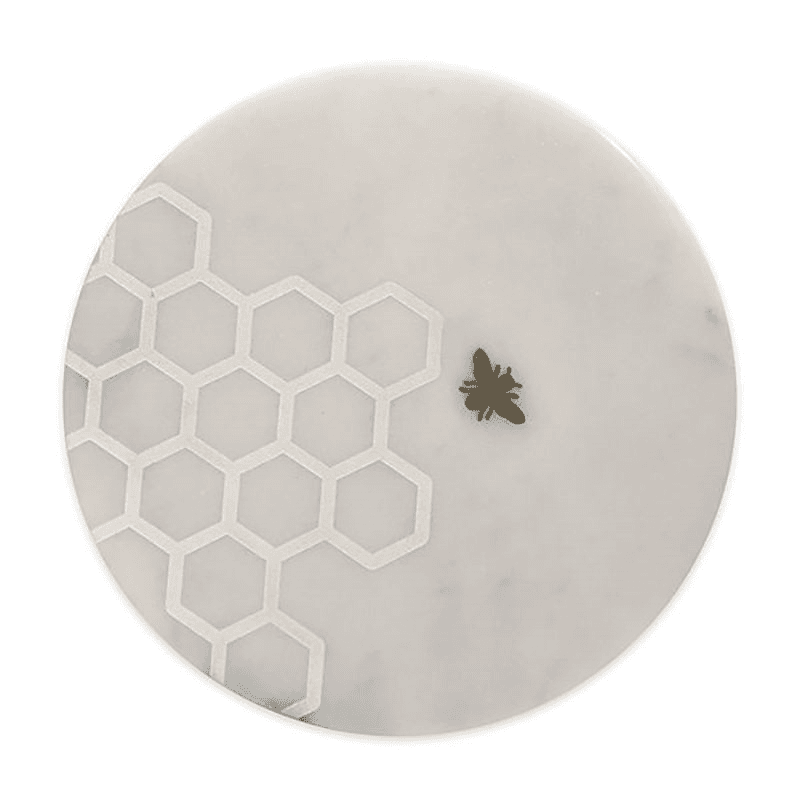 Bee Cheese Board, White