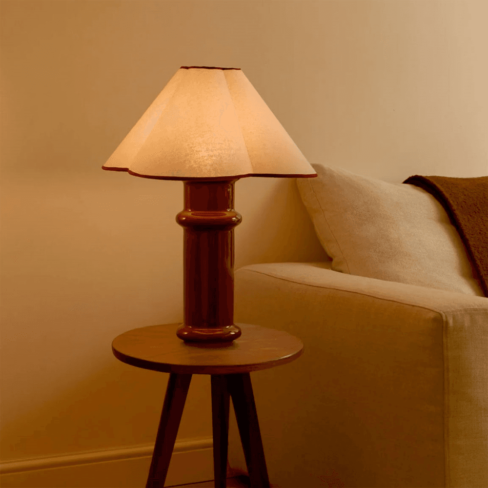 Heath Table Lamp, Port Red