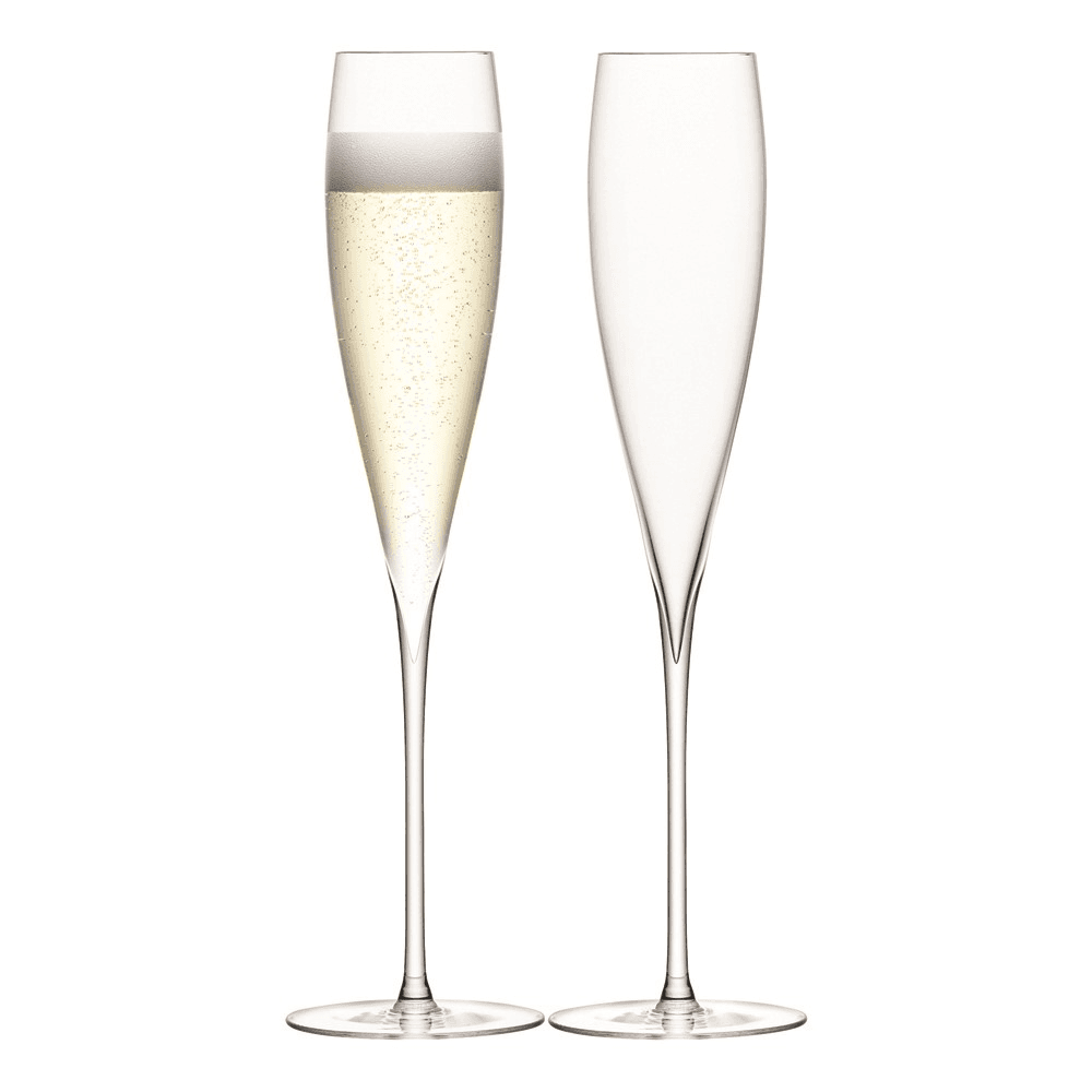 Savoy Pair of Champagne flutes, clear