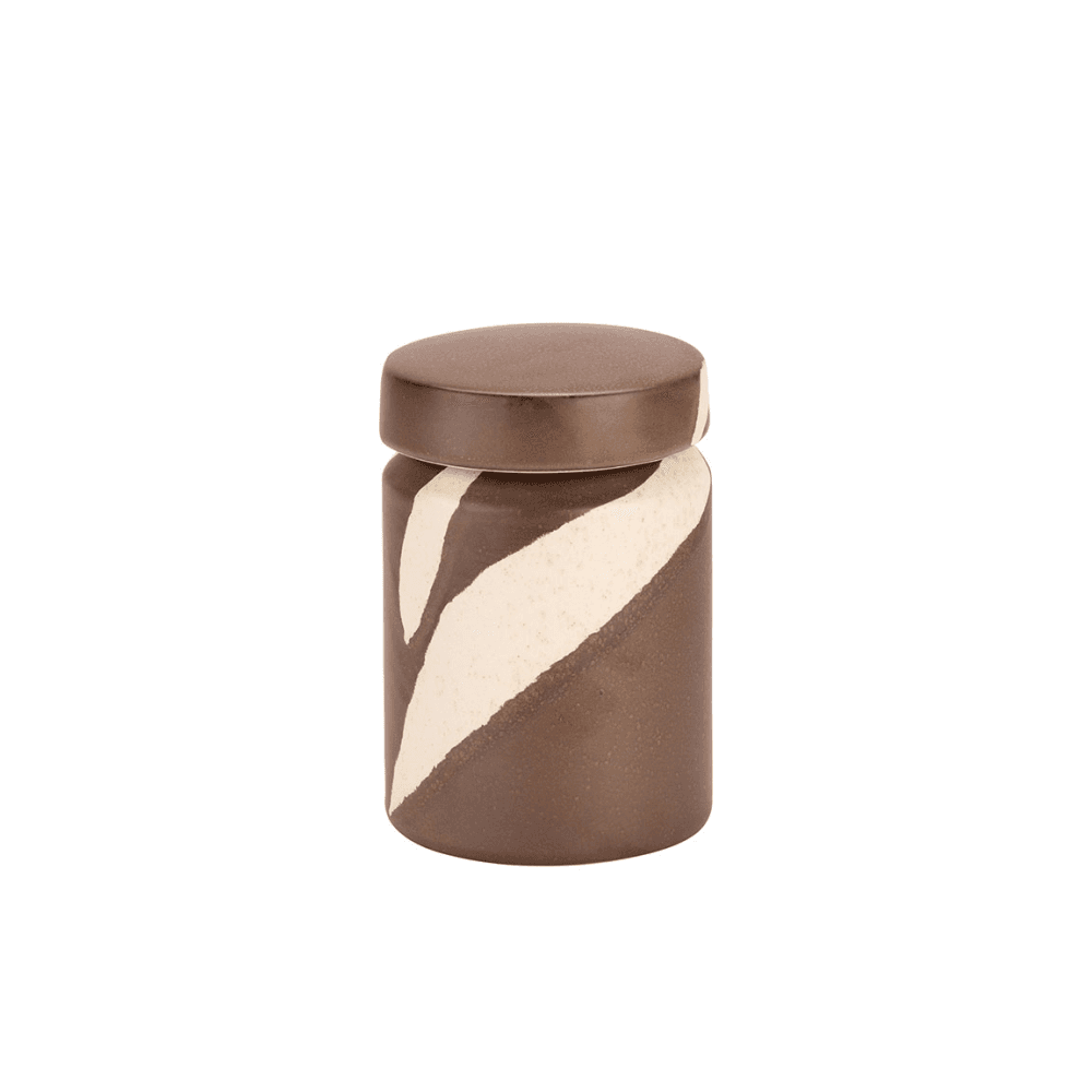 Travellers Rest Stripe Storage Jar, Brown