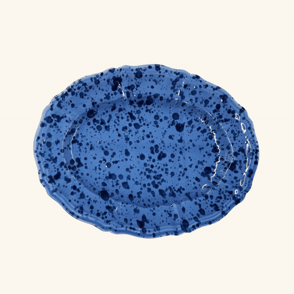 Italian Splatterware Oval Serving Platter