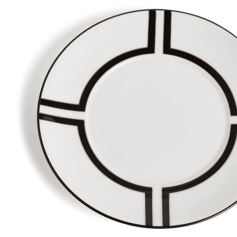 Luxe Graphite Teacup & Saucer V1, Black & White