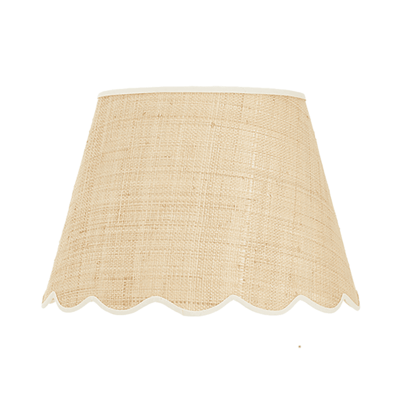Raffia Scallop Lampshade