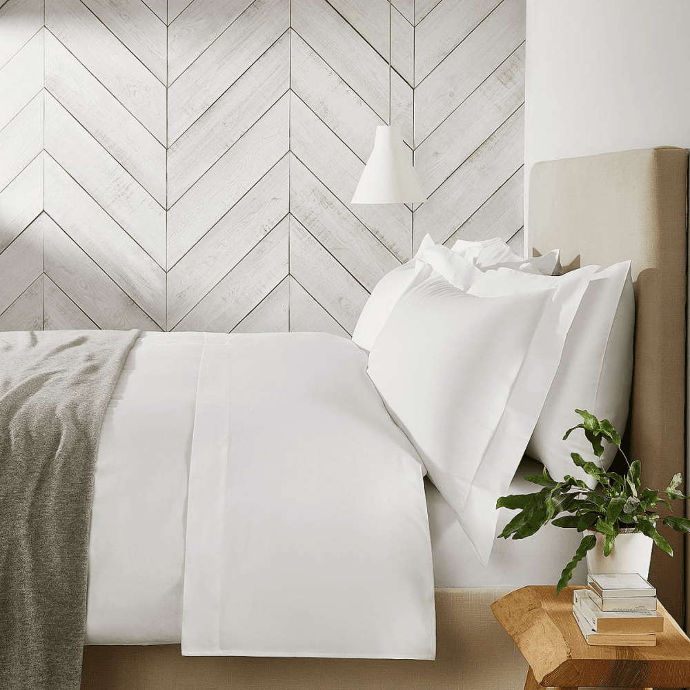 Egyptian Cotton Sateen Oxford Pillowcase, White