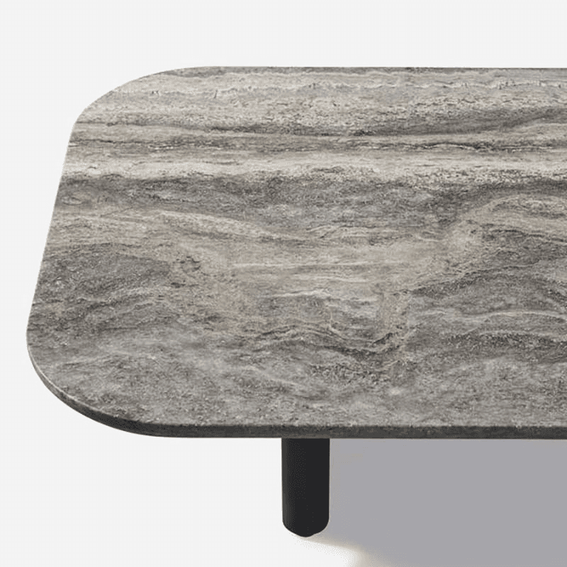 Caicos Coffee Table, Grey Marble