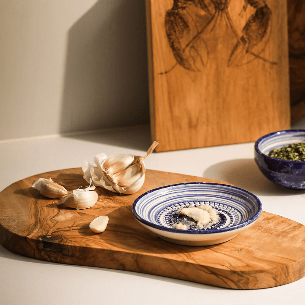 Ripple Garlic Grater, Blue
