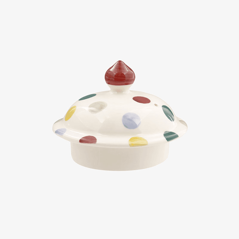 Polka Dot Teapot, Cream
