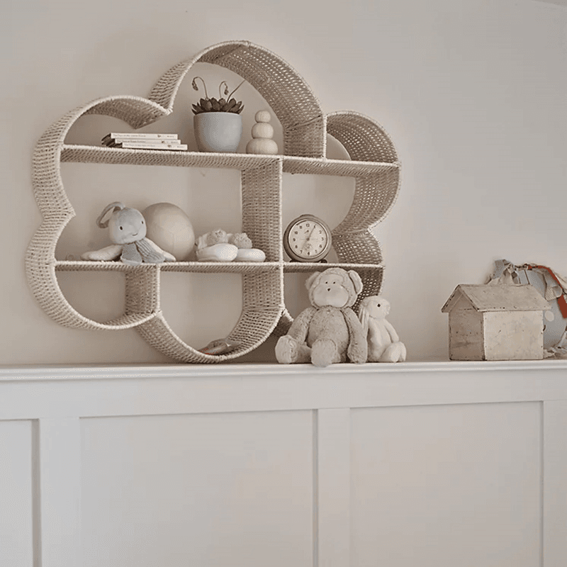 Rattan Cloud Bookshelf, Natural