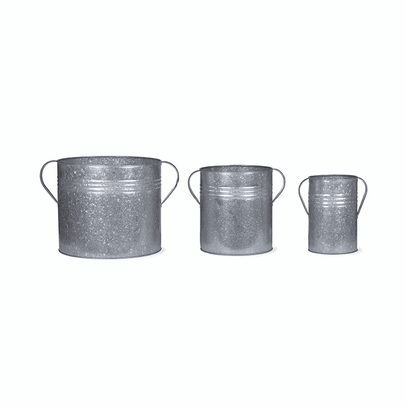 Set of 3 Planters, Grey