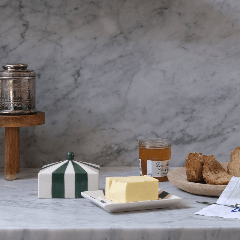 Circus Striped Butter Dish
