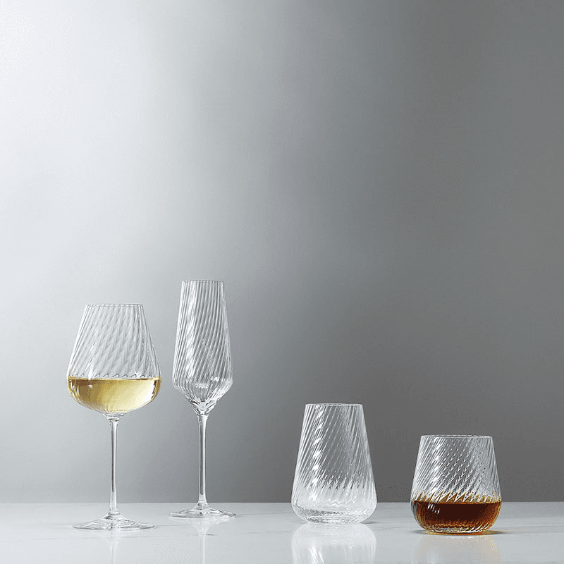 Swirl Set of 2 Tumblers, Clear