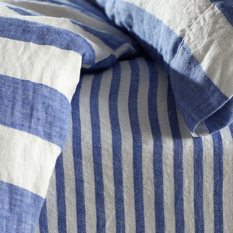 Cora Stripe Linen Fitted Sheet