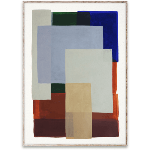Image showing the Layers 01 Framed Print, Blue product.