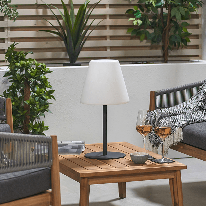 Outdoor Table Lamp, Grey