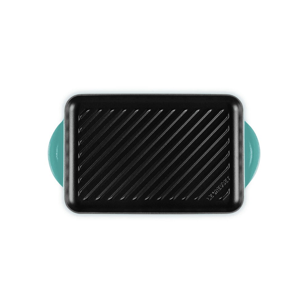 Cast Iron Rectangular Grill, Bleu Riviera