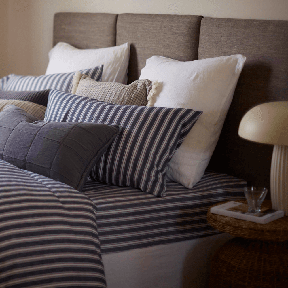 Fred Stripe 100% Organic Brushed Cotton Fitted Sheet