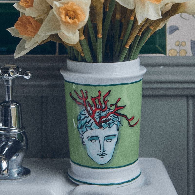 Il Viaggio Di Nettuno Container Vase, Moss Green