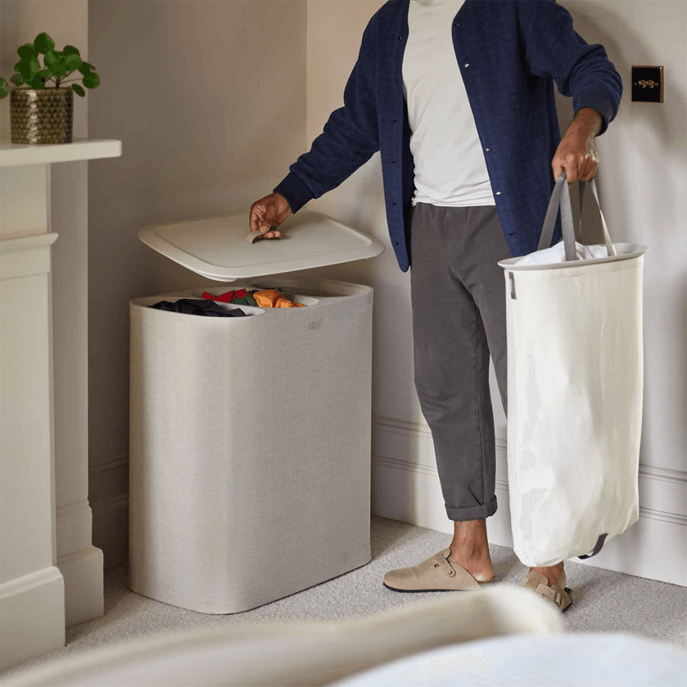 Tota Trio Laundry Separation Basket, Ecru