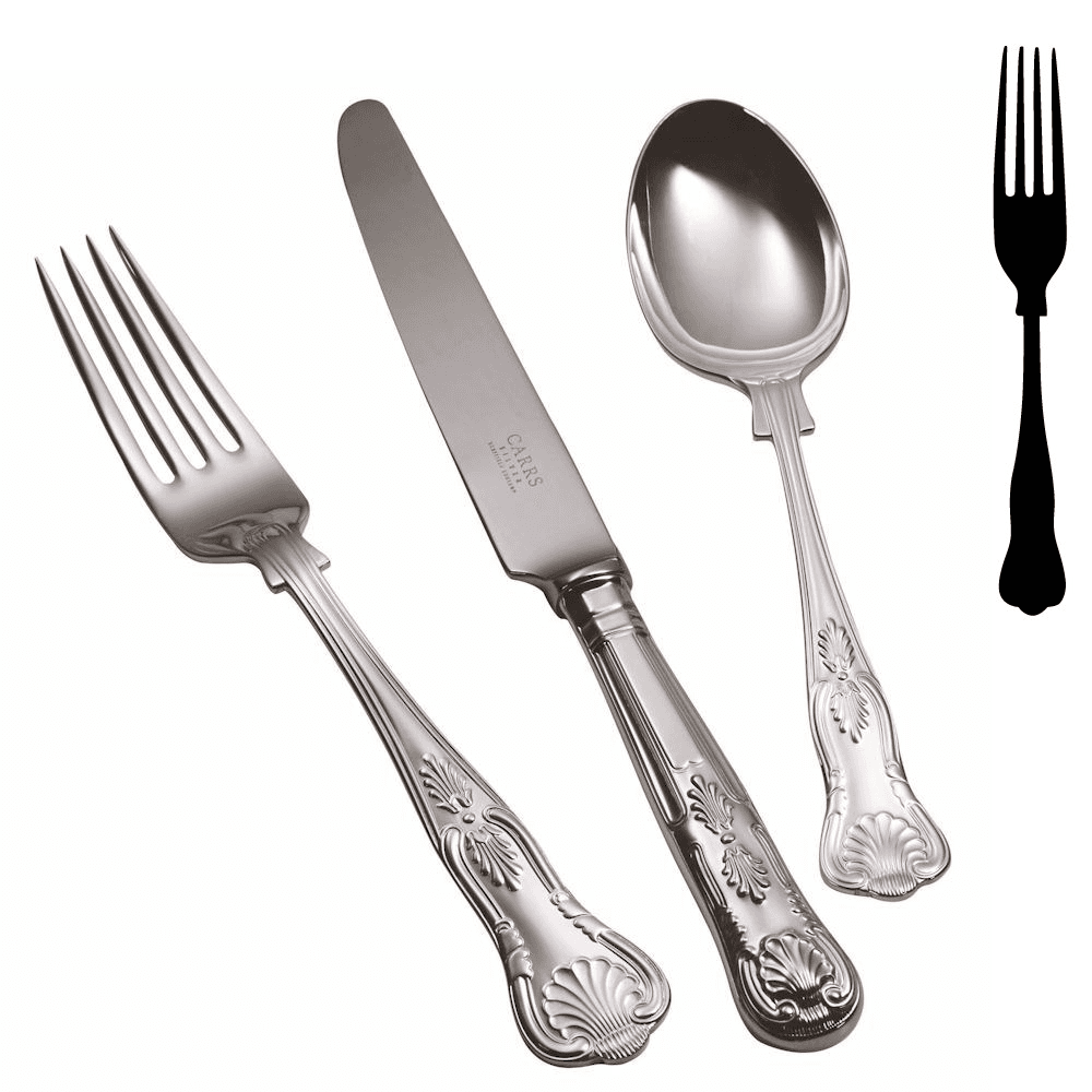 Kings Dessert Fork, Silver Plate