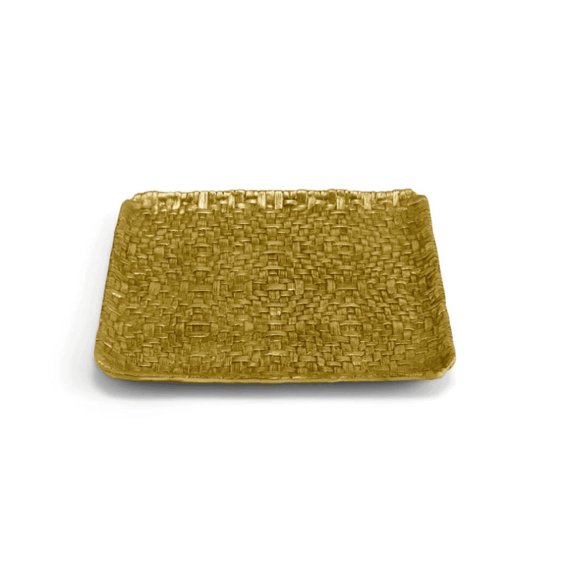 Palm Square Platter, Gold
